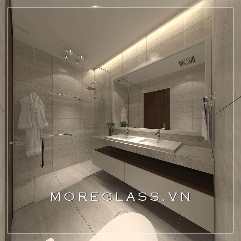 thiết kế phòng tắm kính đẹp